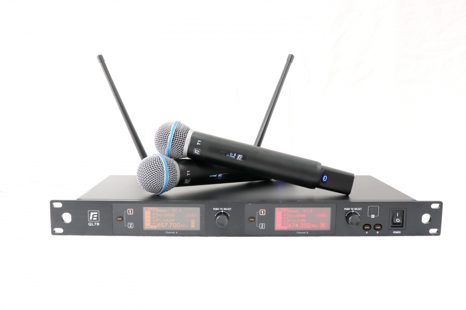 RFIntell QL7R/T1-B 720,500-754,000 МГц 2-канальная радиосистема с 2-мя ручными микрофонами в Орловской области
