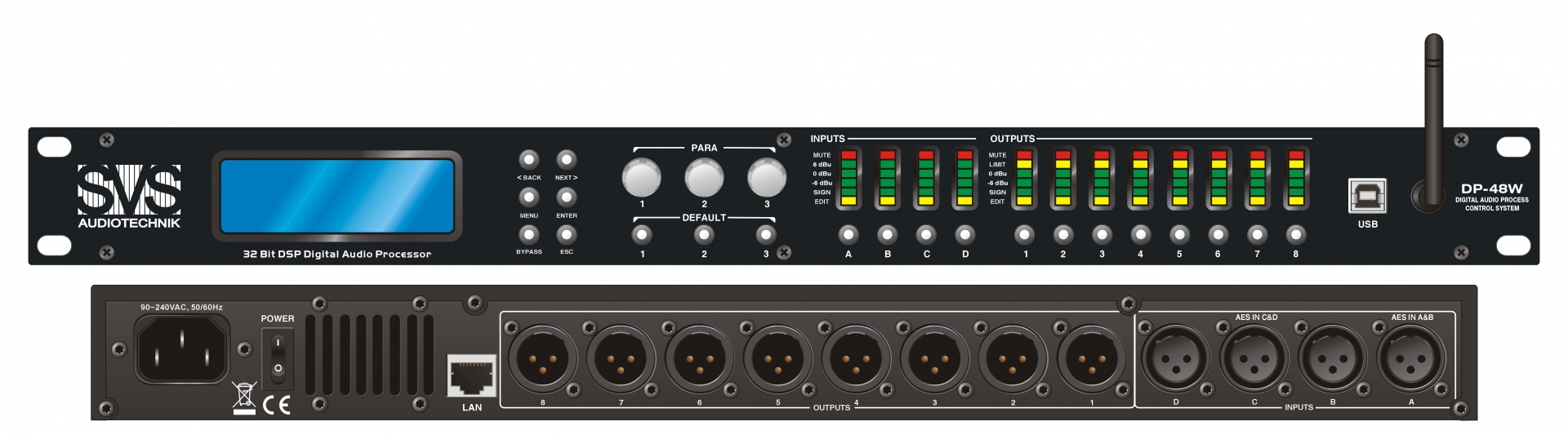 SVS Audiotechnik DP-48W Цифровой процессор: 4 входа 8 выходов в Орловской области