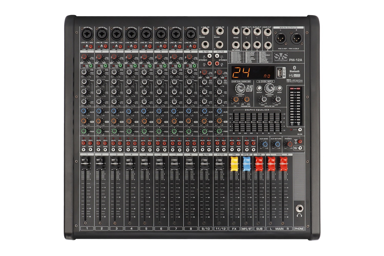 SVS Audiotechnik mixers PM-12A Активный аналоговый микшерный пульт, 12-канальный в Орловской области
